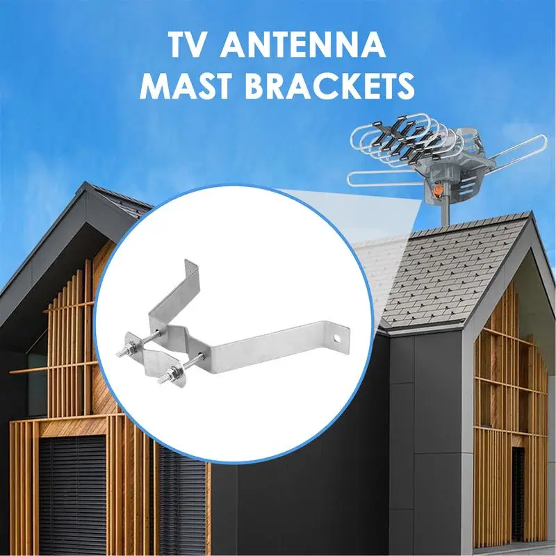 

V-образный кронштейн для сверхмощной антенны, настенное крепление, набор из 2 всепогодных монтажных оборудования, инструмент для улучшения дома, для стены, потолка, крыши