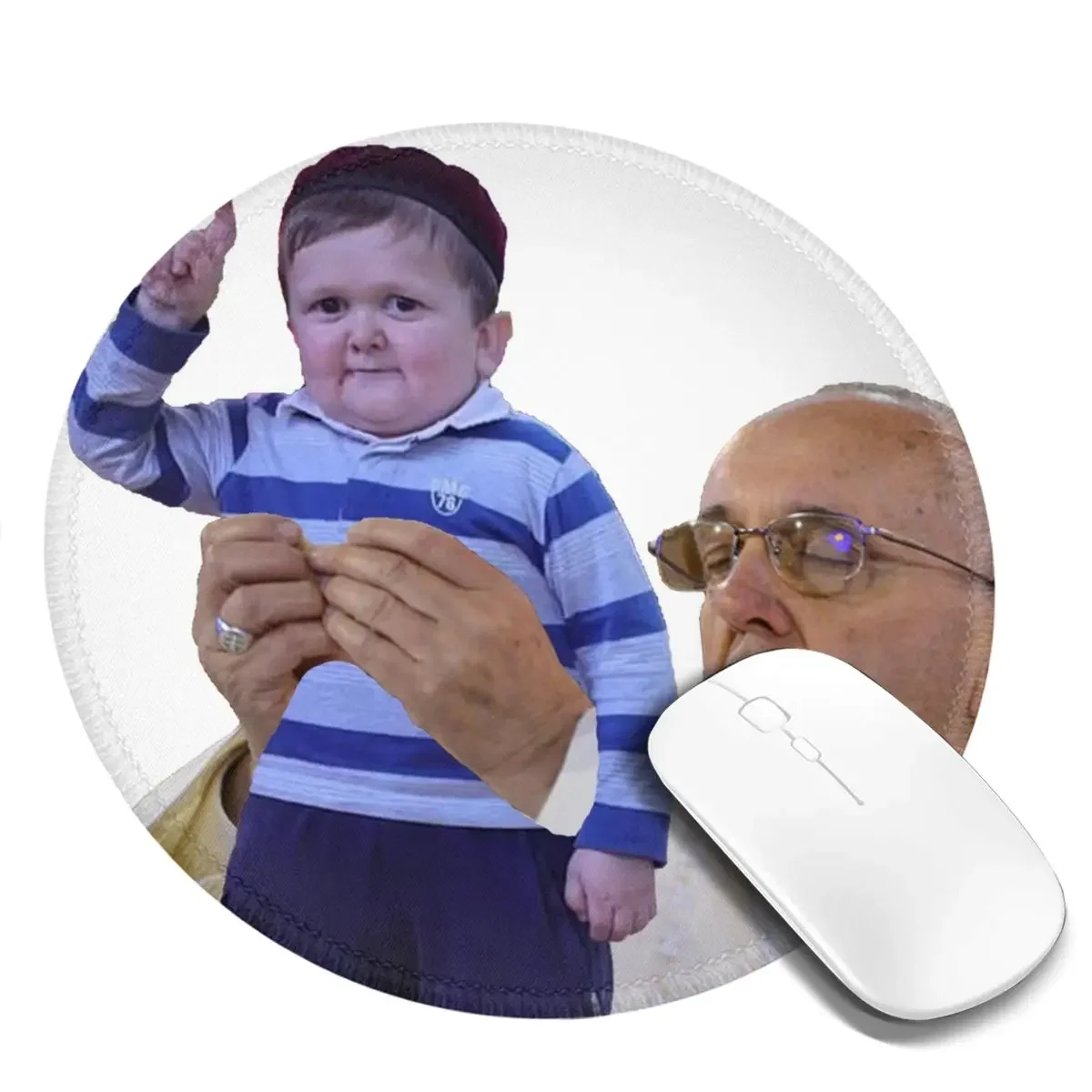 The GOAT - Hasbulla Magomedov Round Mouse Pad Computer Keyboard Mouse Mat Gaming Laptop Desk Mat Office Accessories Table Mats