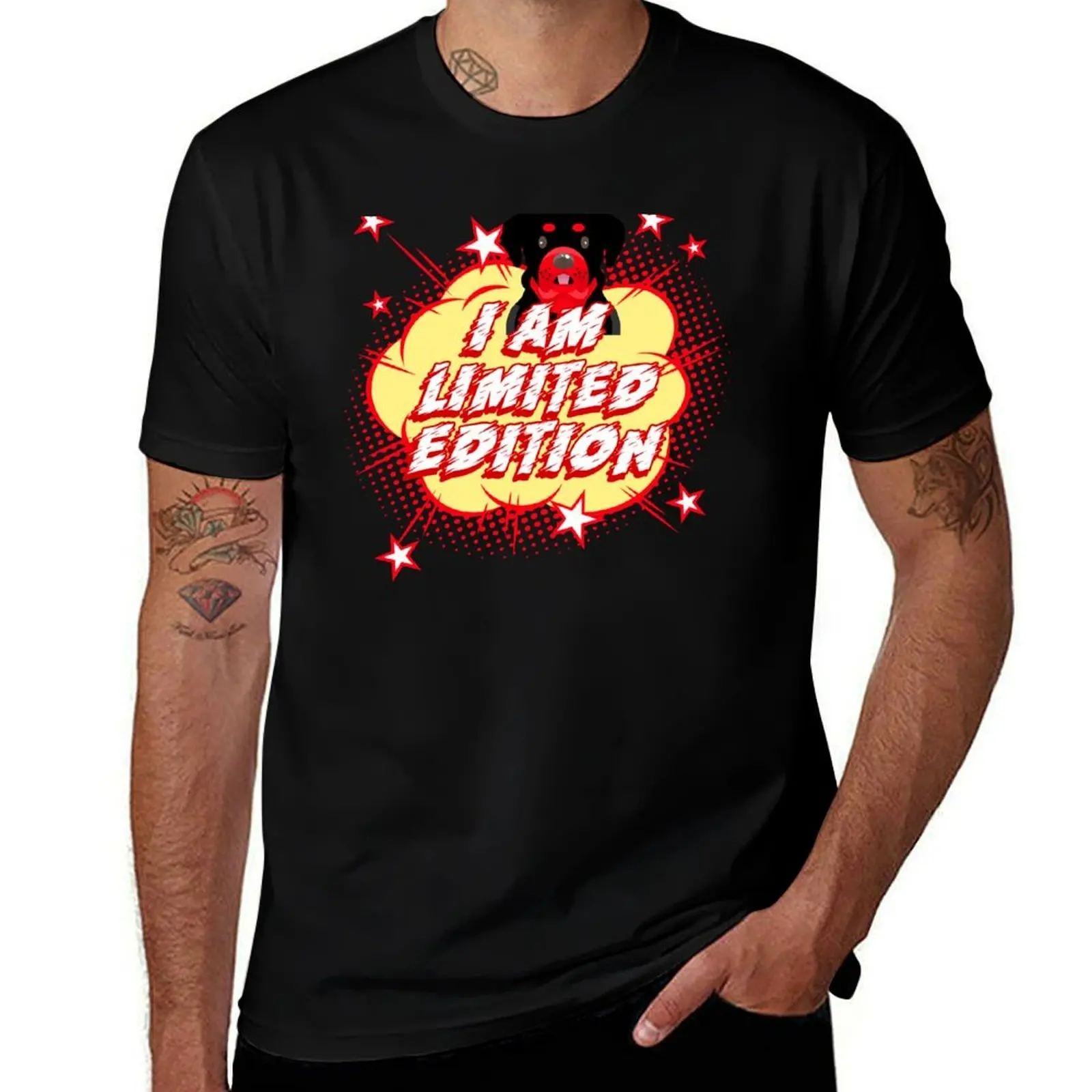 

I AM LIMITED EDITION T-Shirt custom t-shirts tees blue lock black t-shirts for men