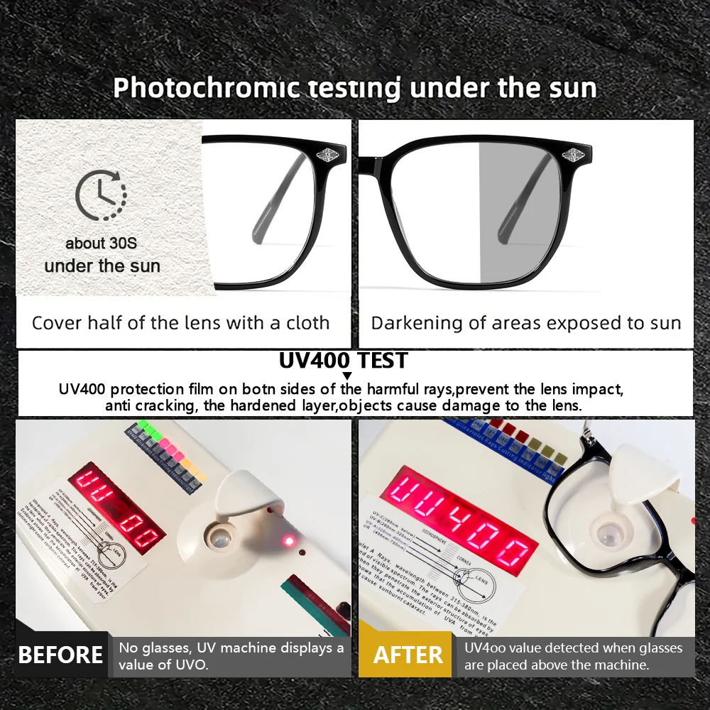 CRIXALIS 2 шт. повседневные фотохромные солнцезащитные очки для мужчин и женщин, солнцезащитные очки для бега, рыбалки, антибликовый оттенок UV400