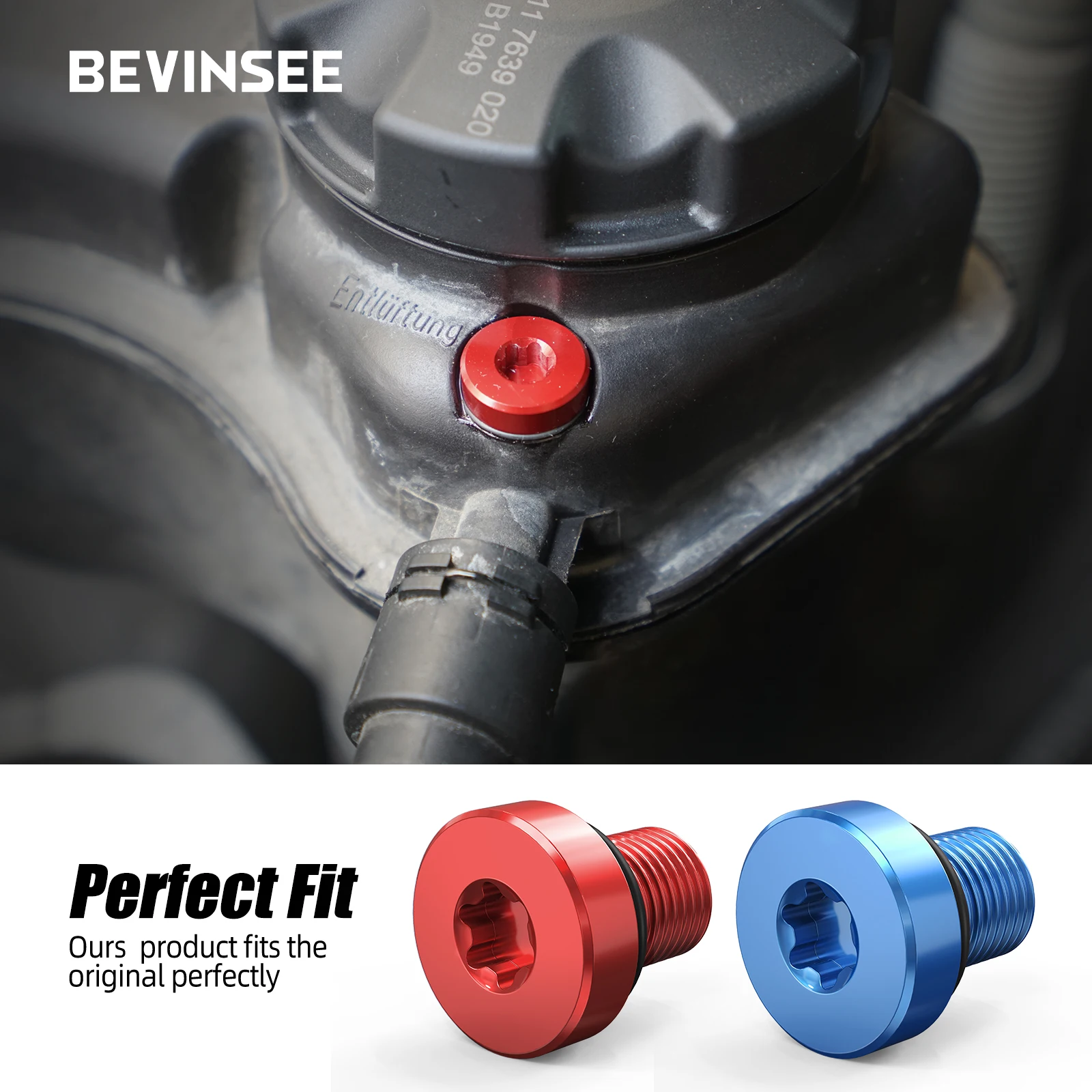 BEVINSEE Coolant Thermostat Housing Bleed Screw Breather Valve Bolt Radiator Car Kit For BMW E46 E39 E90 E91 E92 E60 E61 E85 Z4