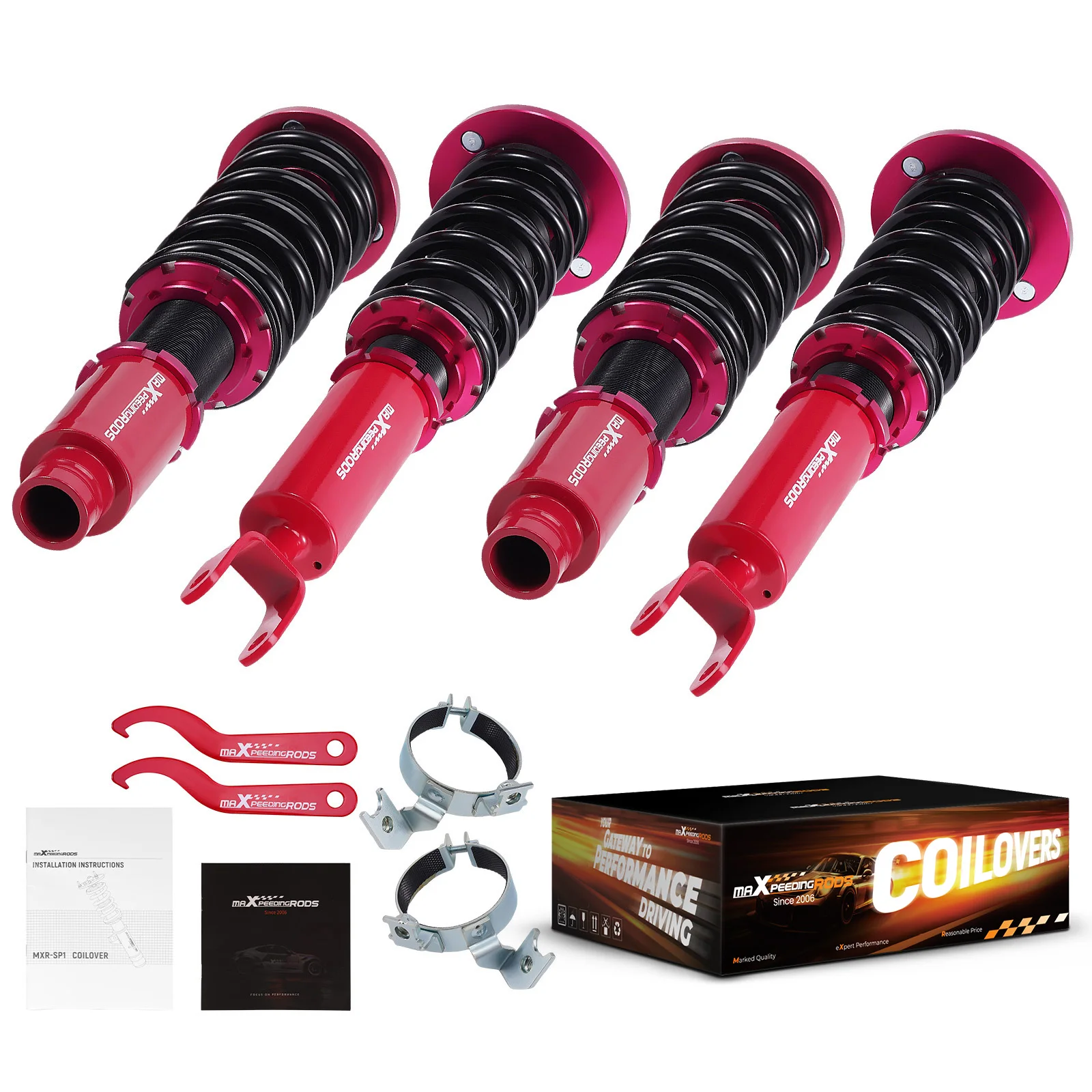 Shock Struts Coilover lowering Kits for Honda Accord 90-97 CB CD Adj. height