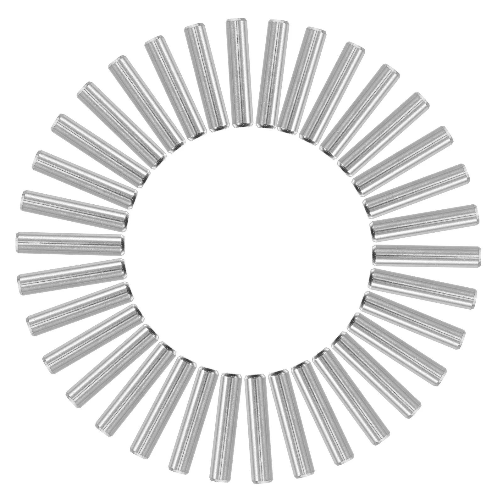 

40 шт. цилиндрических штифтов из нержавеющей стали 304, 25x5 мм, с полированными концами, для полок книжных шкафов и медиацентров