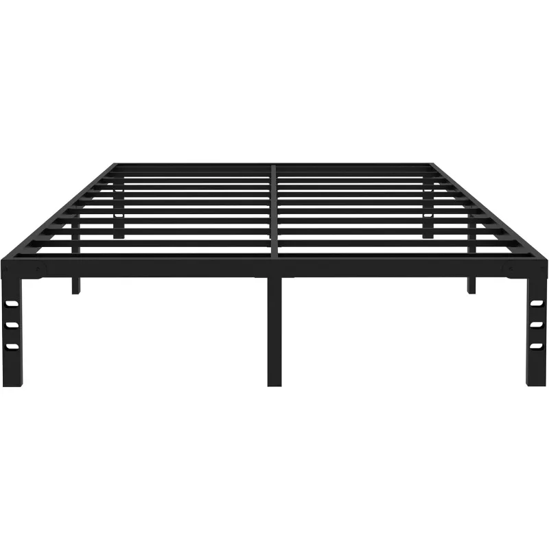 

18inch High California King Bed Frame 2500 lbs Steel Slat Support Heavy Duty Mattress Foundation No Box Spring Needed Non-Slip