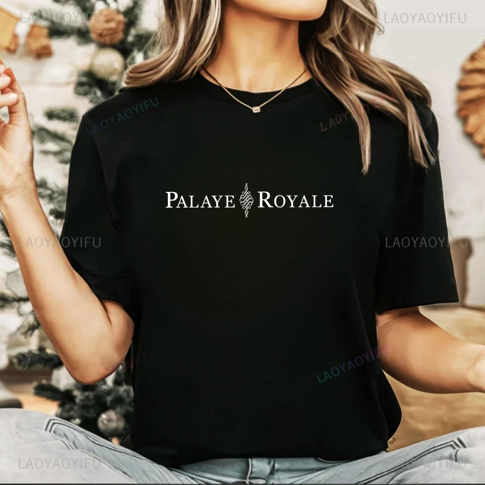 Уличная одежда Band Palaye Royale, летняя повседневная модная многофункциональная мужская и женская футболка с короткими рукавами и круглым вырезом