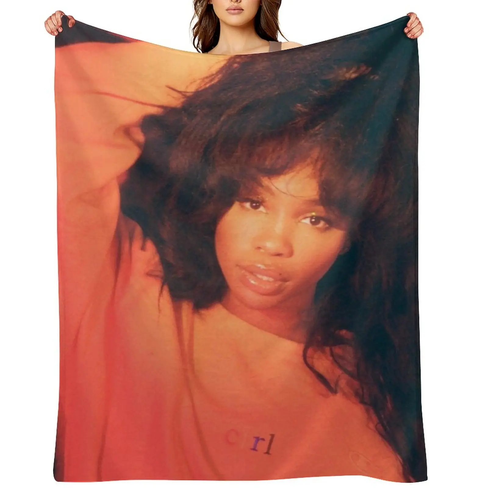 

Sza in Red Throw Blanket warm for winter Cute Plaid Soft Big Blankets