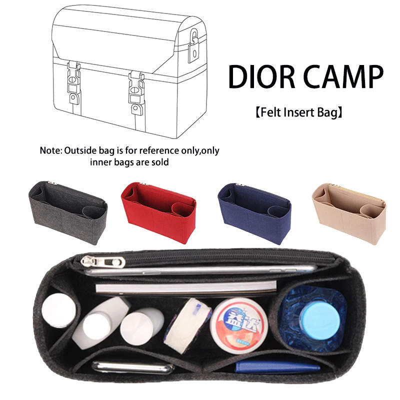 EverToner Purse Organizer Insert For Medium Camp Messenger Bag Felt Inner Bag Handbag Tote Shaper Cosmetic Organizer