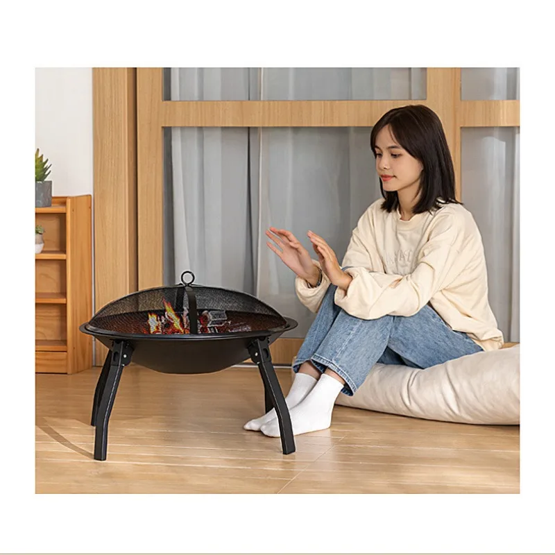 Large Tea Roasting Charcoal Stove Set, Indoor Courtyard BBQ Table Winter Heating Kit