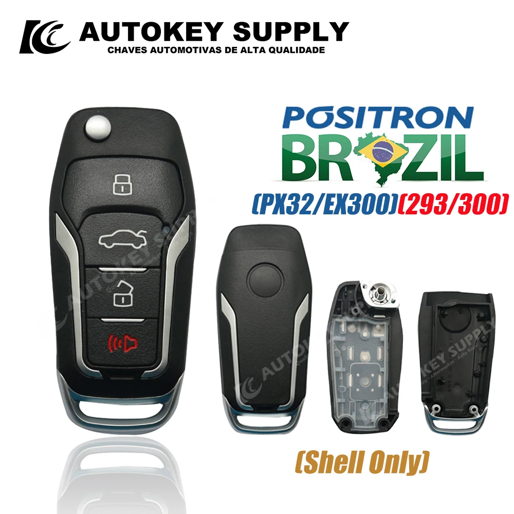 For Positron Flex  Remote Car Key With Logo High-Quality Alarm System - Double Program PX32 EX300 293 330 360 AutokeySupply