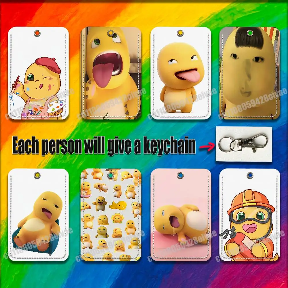 

N-Nailoong Cartoon Doll For ID Clips Credit Bank Bag Bus Meal Card Holder Cover Pocket Decoration Keychain