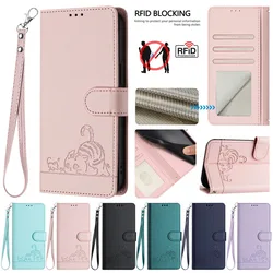 For HMD Pulse Pro Case Wallet Anti-theft Brush Phone Case on For Etui HMD Pulse Pro PulsePro Cover Cute Cat Leather Protect Capa
