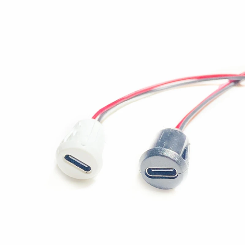 USB نوع C عالية الحالية شحن المقبس لوحة ، موصل الإناث للماء ، 2Pin