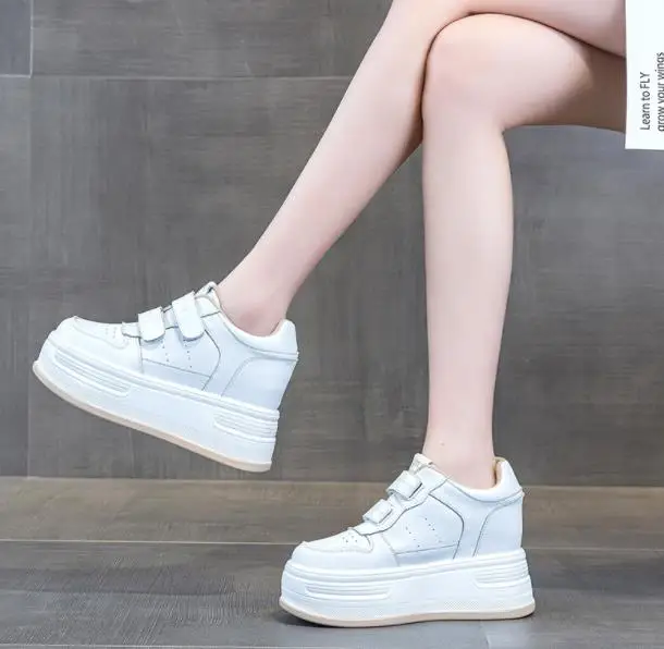 10CM Cow Genuine Leather Autum – Platform Sneakers Chunky recenzja i cena