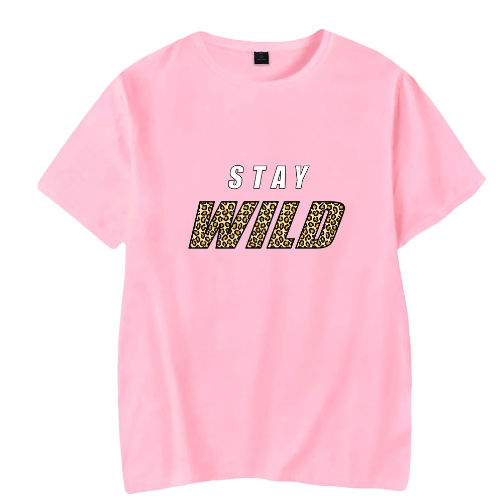 تي شيرت مريح بطباعة نمط الصيف من Stay Wild بأكمام قصيرة كاجوال وقمصان محايدة تناسب الجميع