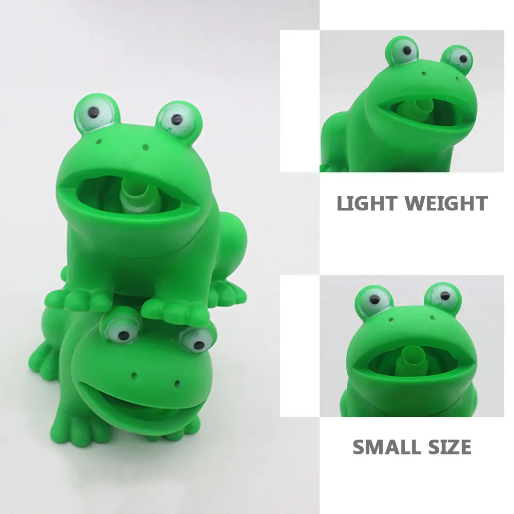 Green Frog Shape Squeeze Decompression Plaything Dog Anxiety Relief Sounding Pet Molar Sensory Decompression Plaything Portable