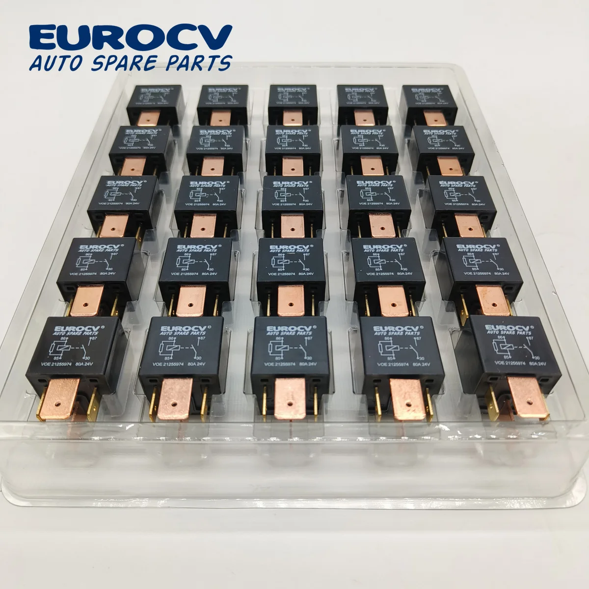Spare Parts for Volvo Trucks VOE 20390648 21255974 Relay 4 Pin 24V 80A 25 Pcs In One Box
