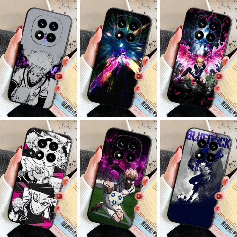Soft Silicone Phone Case for Xiaomi Redmi Note 15 14 13 12 Blue L-Lock Shidou Ryusei Shell 11 Pro Plus 12S 11S 10S 10 11T 5G Cov