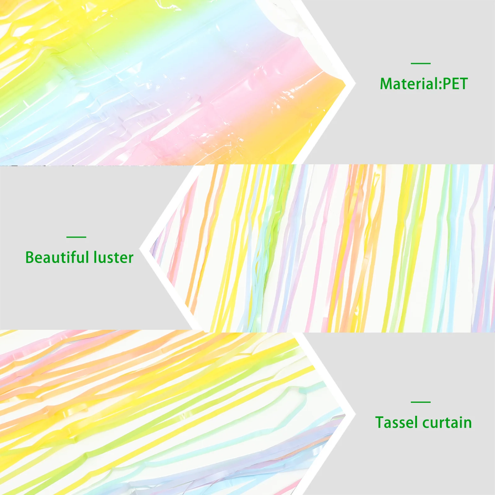 

Macaron Fringe Curtain Plastic Tinsel Birthday Party Bachelorette Decorations Foil Reusable Party Backdrop Fringe Backdrop