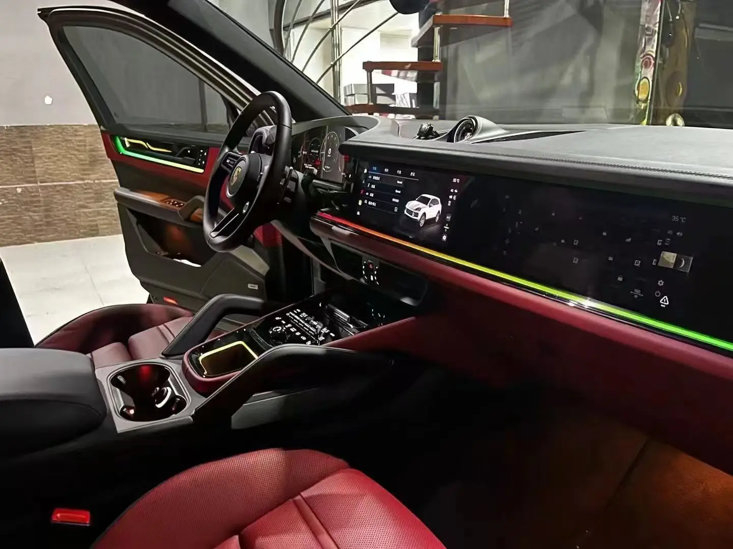 Premium Porsche Interior Ambient Lighting Kit for Cayenne Panamera Macan with 12 Color RGB CANbus Compatibility