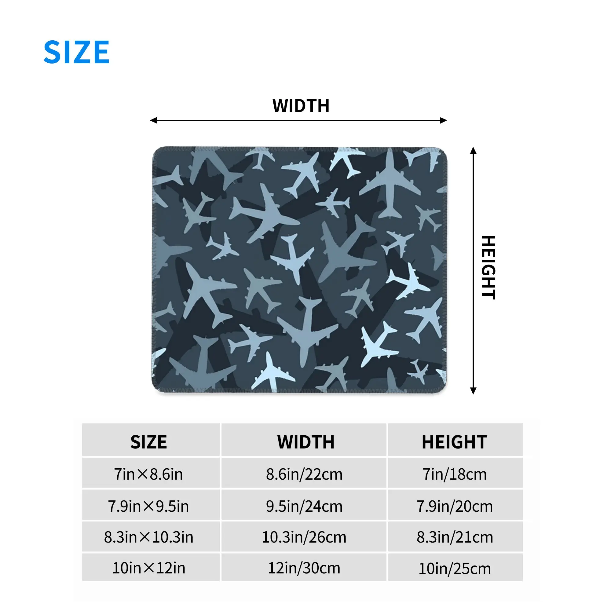 Random Airplanes Aviation Fighter Pilot Mouse Pad Computer Keyboard Mouse Mat Gaming PC Laptop Desk Mat Accessories Table Mats