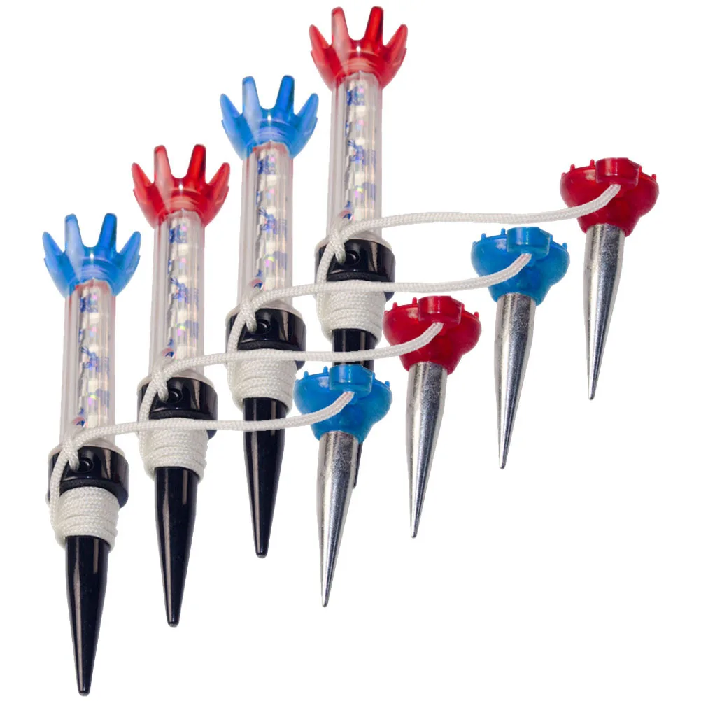 

4Pcs Golf Tee Stand Durable Flexible Metal Plastic Golf Holders Training Practice Ball Base Adjustable Golfs Supplies