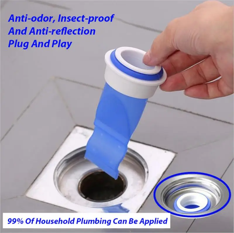 Noyau de fuite de vidange de sol anti-odeur, silicone vers le bas du tuyau d\'eau, proximité dans l\'évier intérieur, vanne de vidange à sens unique,