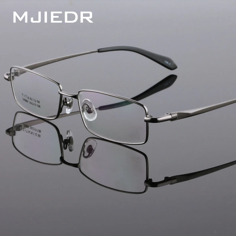 

MJIEDR Full Rim Pure Titanium Eyeglasses Frame for Men Optical Glasses Frame Prescription Eyewear Spectacles 9867 Fashion Frame