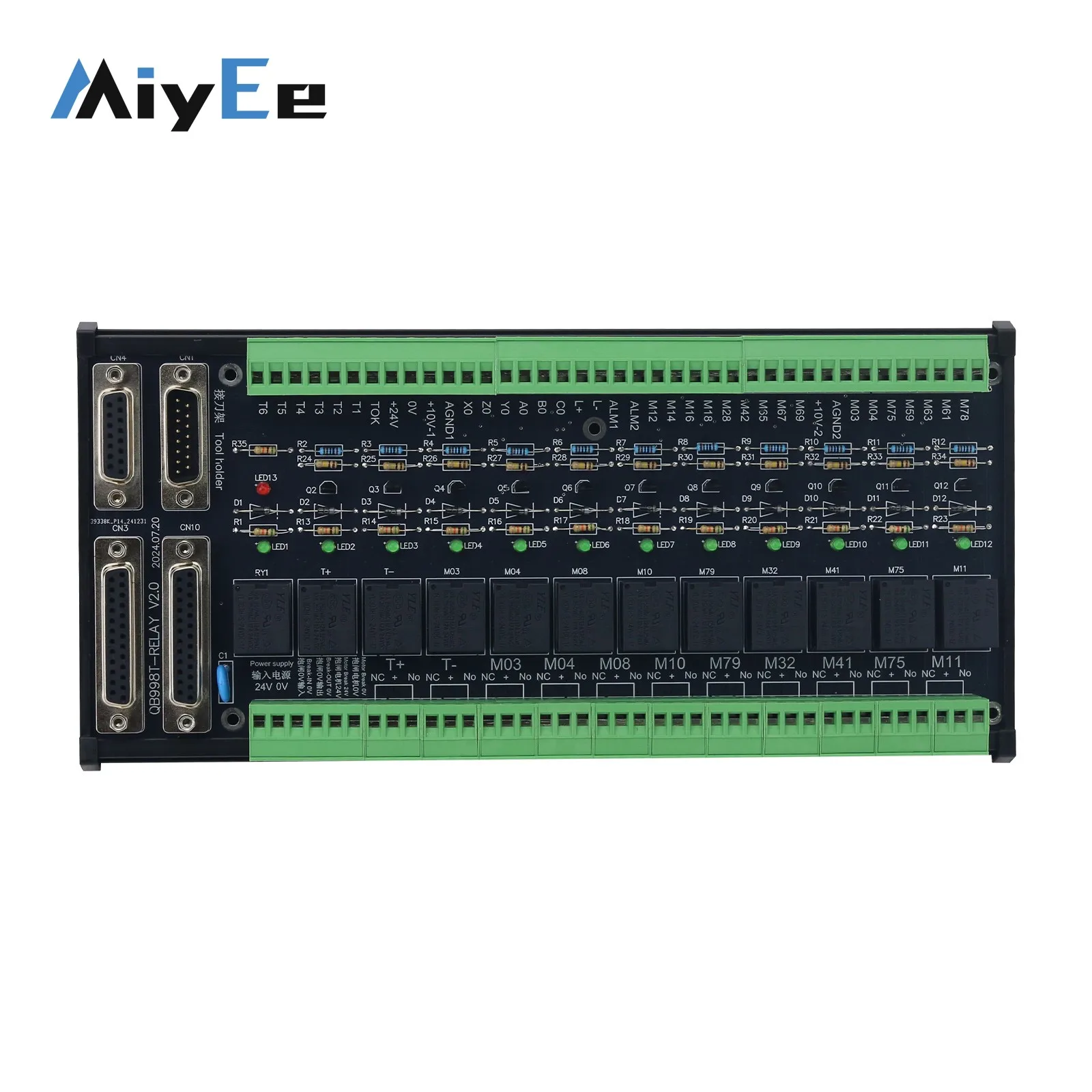 

Relay IO Board for QB-998Ta Economic Type CNC Absolute Value Lathe Controller UCOS-II System Development