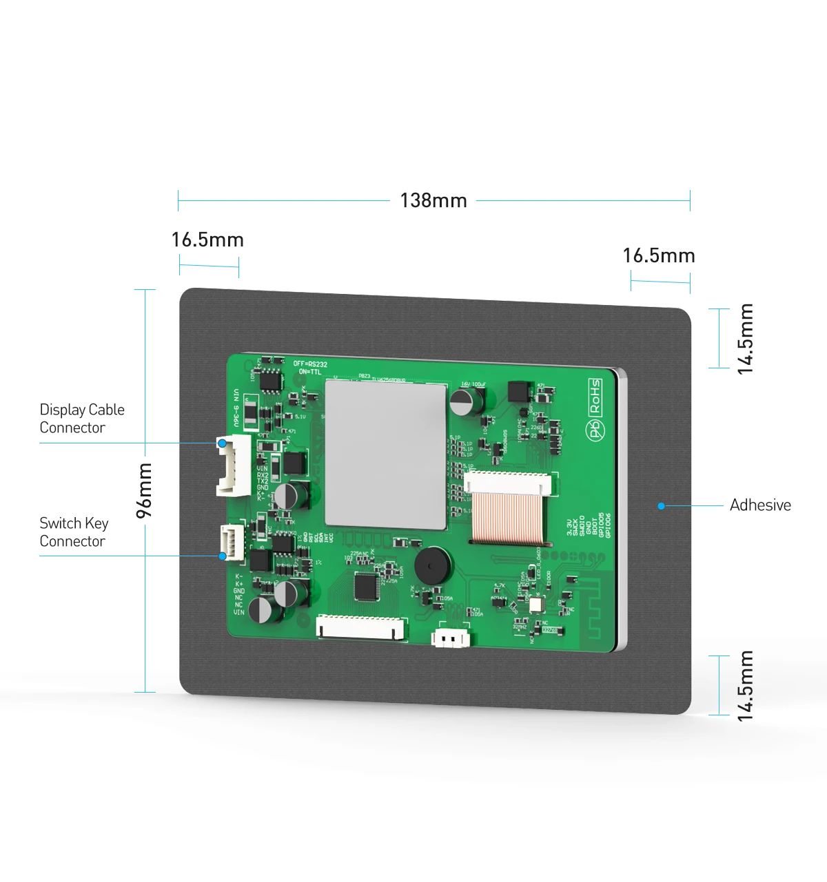 JIKONG JKBMS V19 Tela de toque inteligente de 4,3 polegadas perfeitamente combinada com JIKONG V19 Energy Etorage BMS (JIKONG V19 PB BMS)