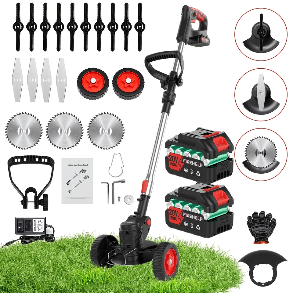 Cordless Electric Lawn Mower and Garden Trimmer