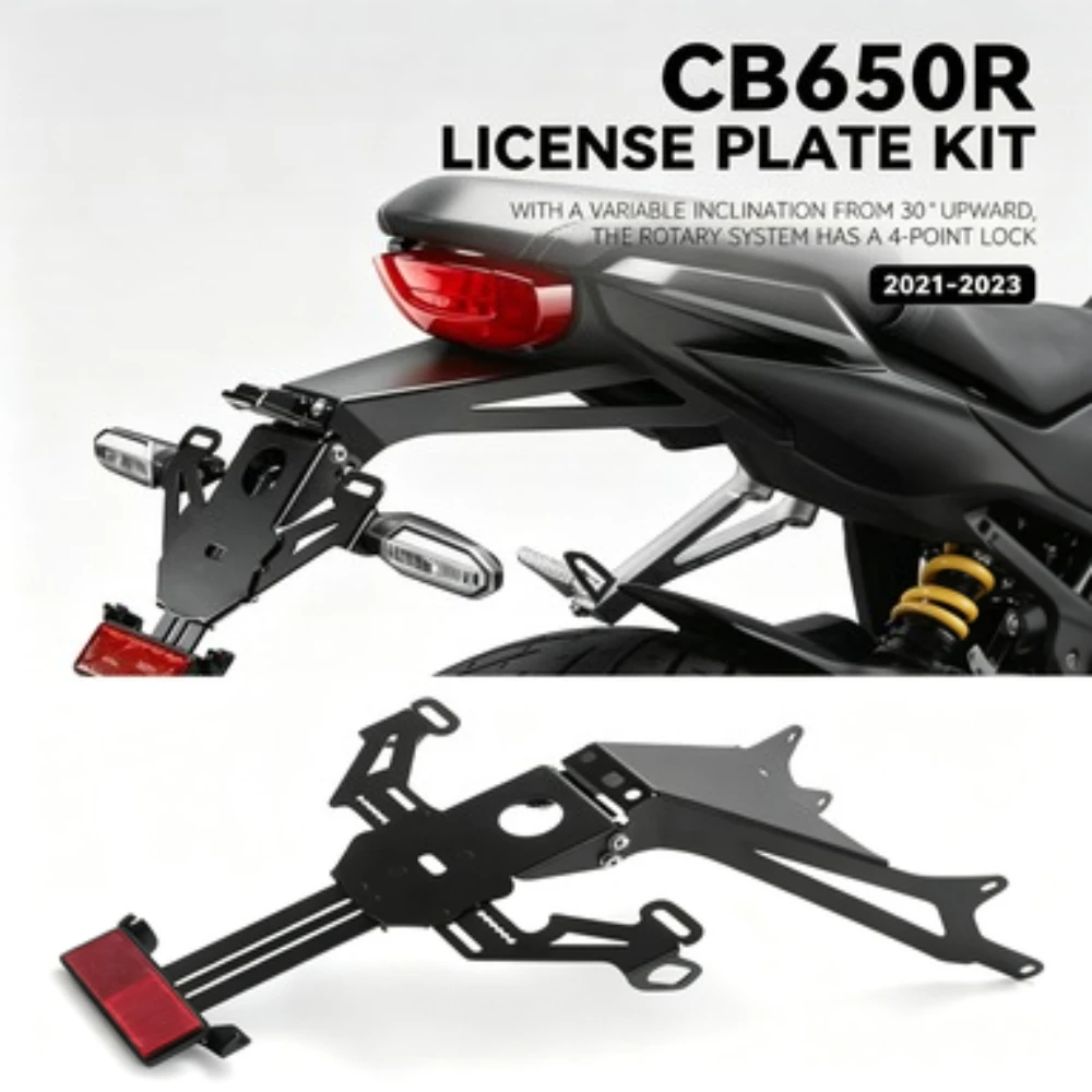 

NEW For Honda CB650R CB 650 R CB 650R 2021 2022 2023 Motorcycle Rear Short Tail Stock License Plate Holder Tailstock Bracket Kit