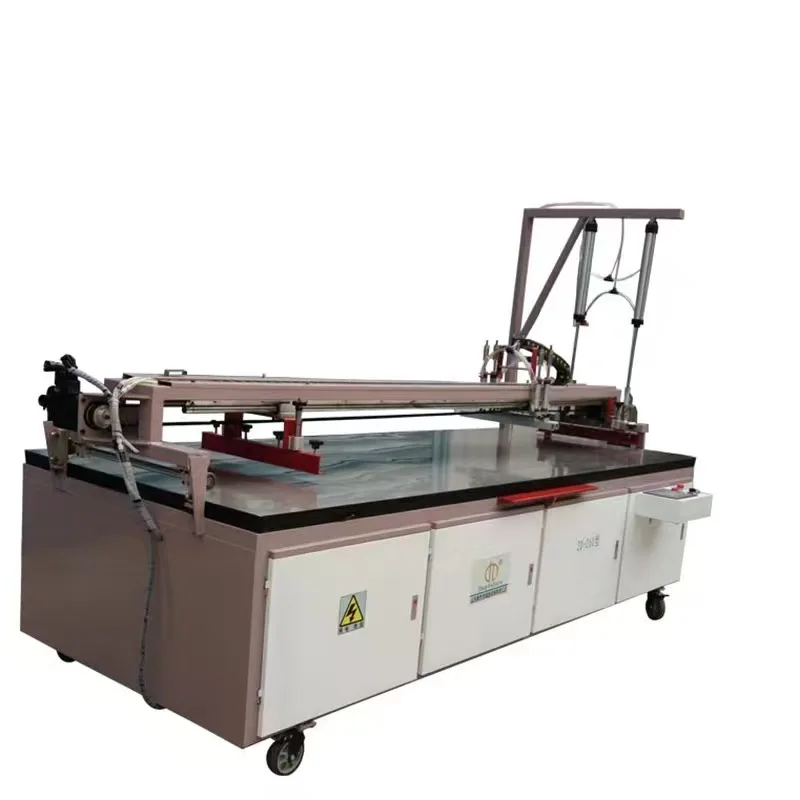 Large Size Plastic Bags Flat Automatic Screen Printing Machine For Paper Bag Semi Automatic Flatbed Screen Printer For Carpets