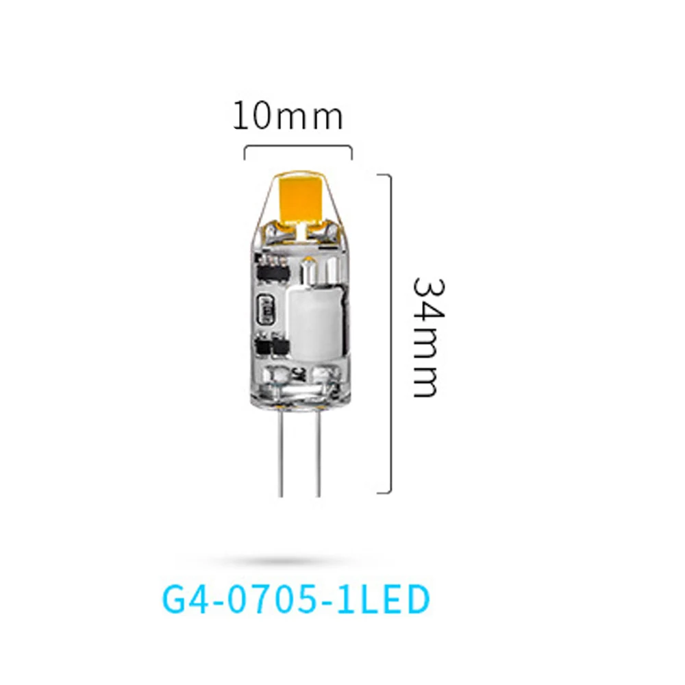 10X G4 Led Cob 실리콘 램프 3W 5W Dc 12V 가정용 Cob Led 램프 냉난방 자연 흰색 샹들리에 유리 조명 할로겐 램프