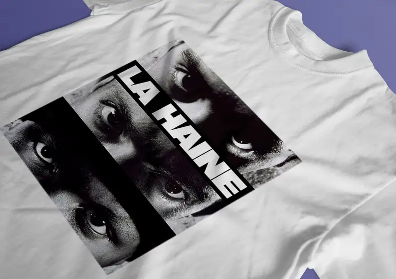 La Haine, Hatred, Mathieu Kassovitz, Vincent Cassel, 1995 - HQ Movie Print T-Shirt, Heavyweight Unisex Crewneck