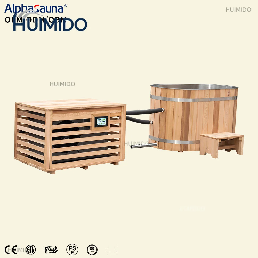 Icebath cold plug chiller and bath wood