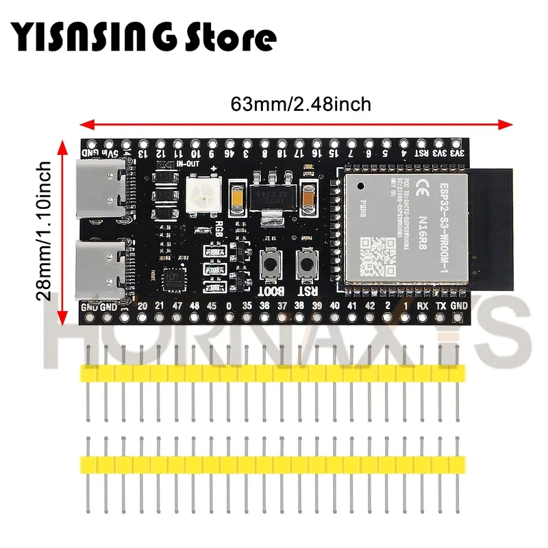 ESP32/ESP32-C3/ESP32-S3 Dual Type-C макетная плата CORE ESP32-C3-DevKitM-1 ESP32-C3-MINI-1 C N16R8 N8R2