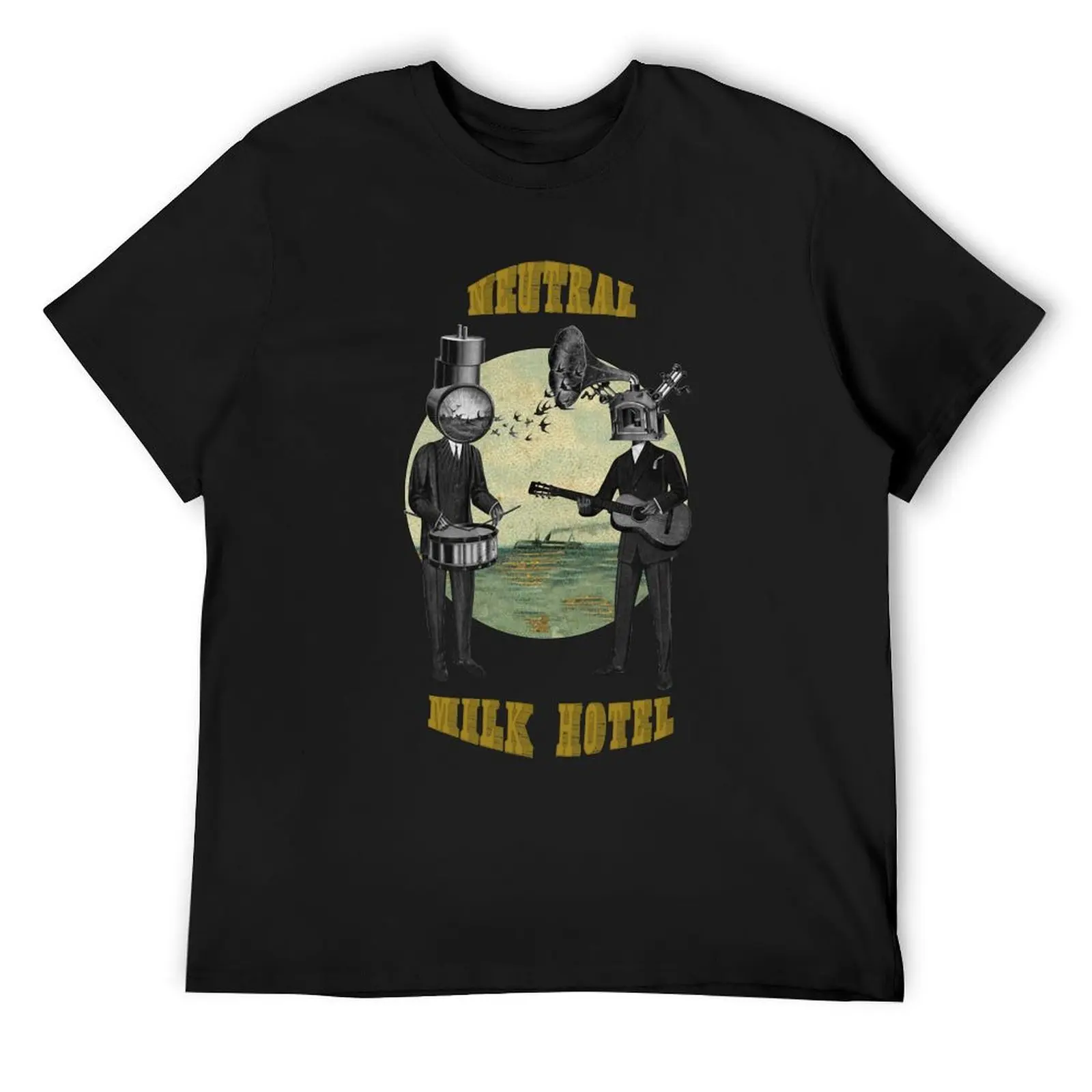 

Neutral Milk Hotel T-Shirt tops Anime t-shirt basketball graphic tees plain mens graphic t-shirts big and tall