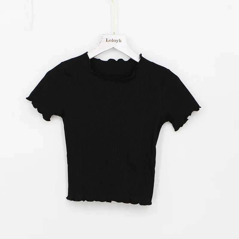 Korean Fashion Kpop Crop Top Woman 90S Vintage Y2K T-shirt Women Summer Japanese Tee Shirt Short Sleeve Clothes Tshirts Woman