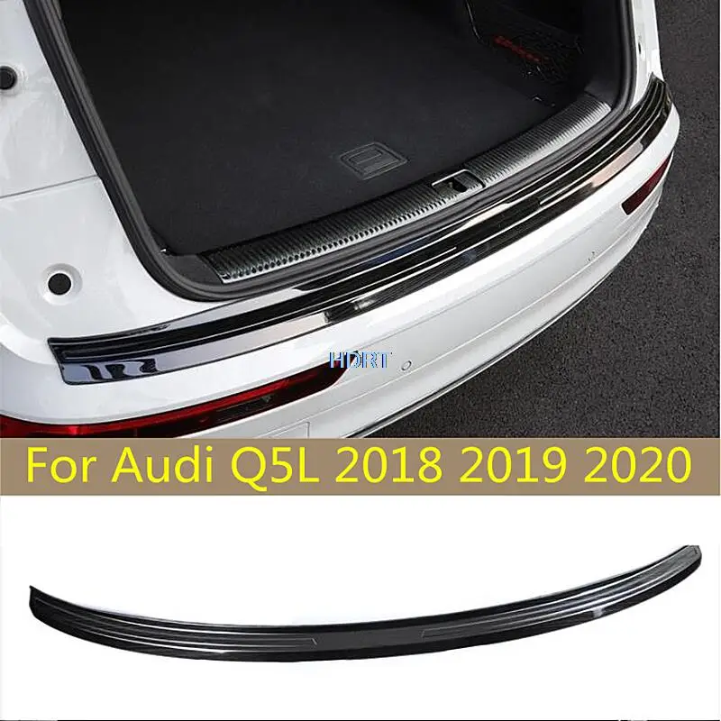 

For Audi Q5L 2018 2019 2020 Car Styling stainless steel Rear Bumper Protector Sill Trunk Rear guard Tread Plate Trim Accessories