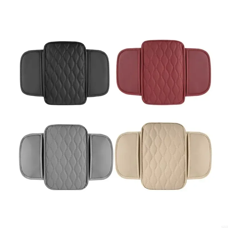 

Automotive Interior Accessories Car Center Console Leather Armrest Cover Cushion with 2 Storage Bags Quick Installation