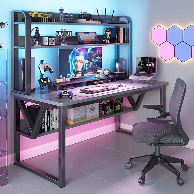 Nordic Study Table Pc Gamer Computer Desk Gaming Firm Corner Storage Desk Work Table Bookshelf Escritorio Home Office Furniture