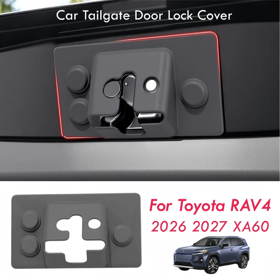 Für Toyota RAV4 2026 2027 XA60 Auto-Heckklappenschloss-Abdeckungsschutz Wasserdicht Rostfrei Schraubkappen für die Heckklappe 6. Rav4 Zubehör