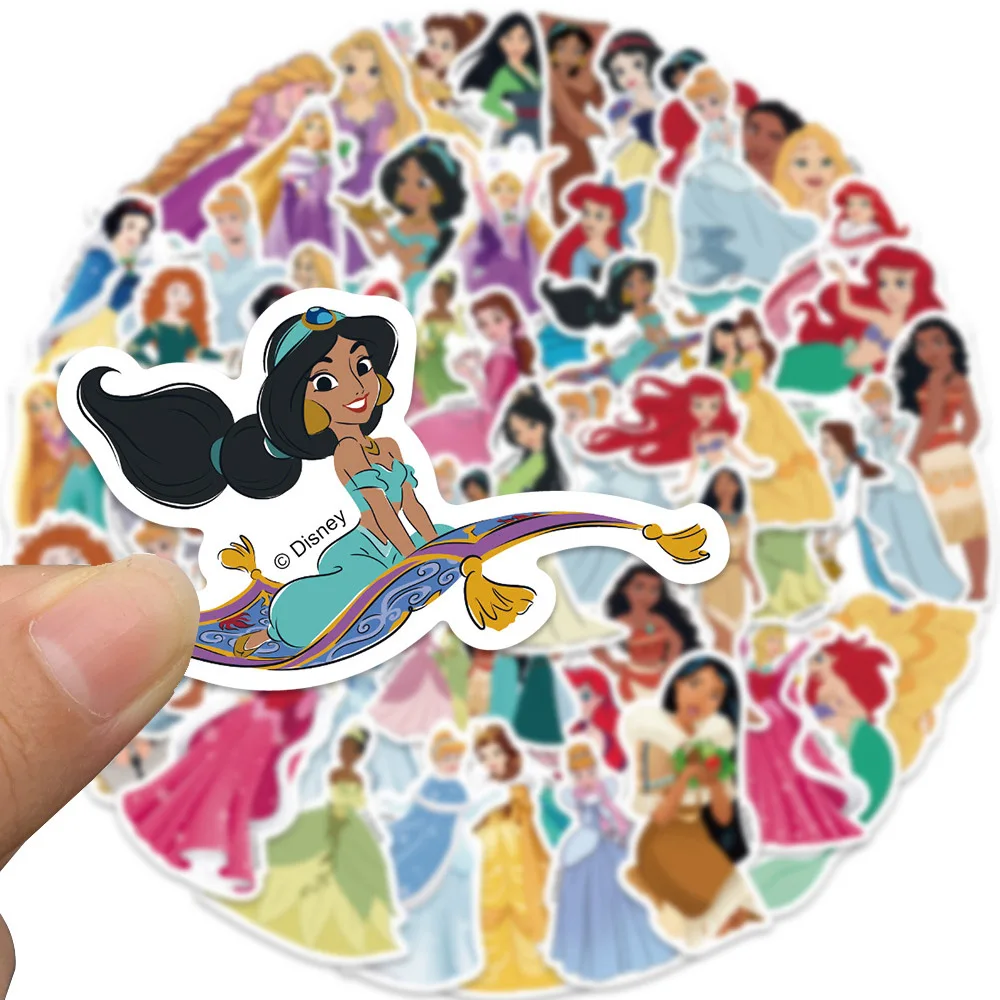 10/30/50PCS Disney Princess Stickers Snow White Cute Cartoon Decals DIY Skateboard Scrapbook Laptop Phone Guitar Car Sticker Toy