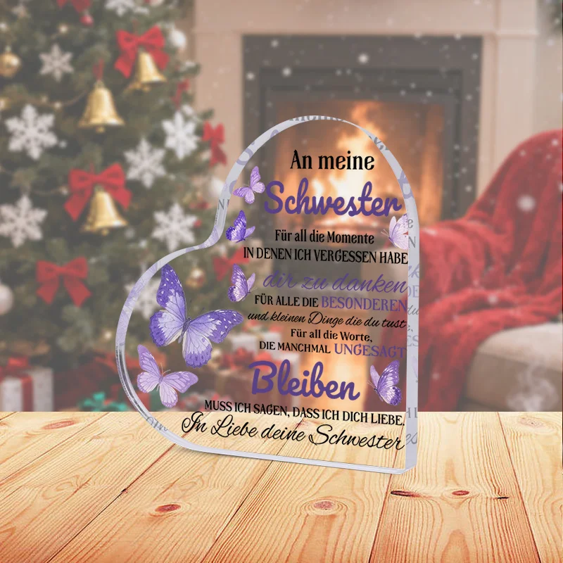 Purple Acrylic Decorative Sign 1PC Sister Gift for Bridesmaid Housewarming Christmas
