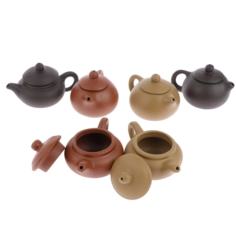 1Pc Purple Clay Finger Teapot Tea Pet Pocket Tea Set Ornaments Tea Decoration