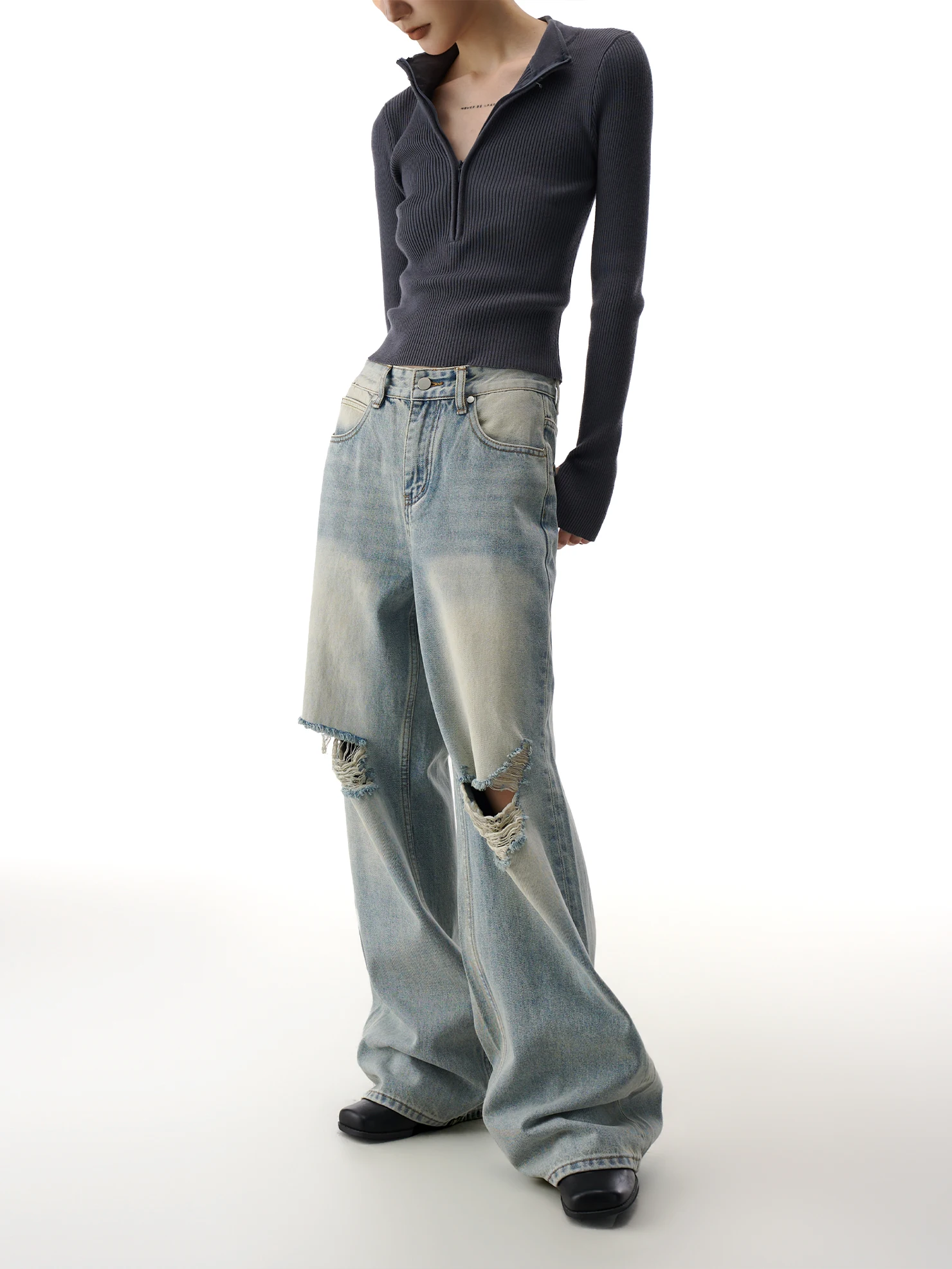 

Американские выбеленные белые джинсы в стиле кэжуал для женщин: летние, свободные, прямые, широкие брюки из хлопкового денима, синие джинсы