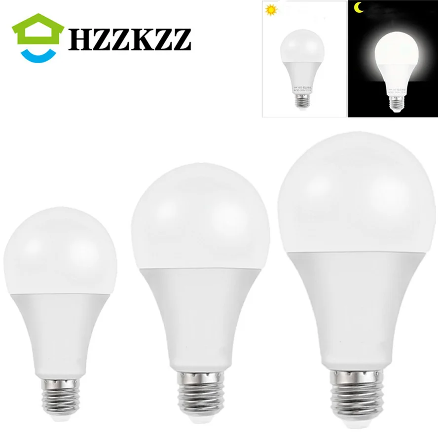 HZZKZZ E27 Microwave Radar Motion Sensor Light Bulb LED Lamp Auto Smart Infrared Bulb Energy Saving Home Porch Stair Hallway