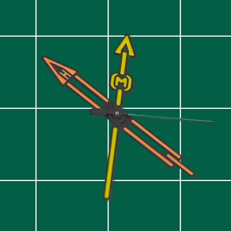 Mod NH35 Watch Hands For Watches Green Luminous Hands Fit For 7s26 NH36 NH35 nh35a Movement Watch Pointer Hands Spare Parts