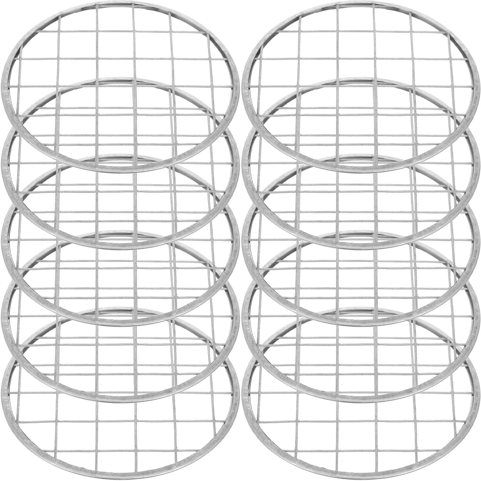 

10Pcs Mason Jar Floral Grid Metal Flower Grid Iron Vase Lid Reusable Floral Arrangement Mason Jar Accessories Iron Flower Gird