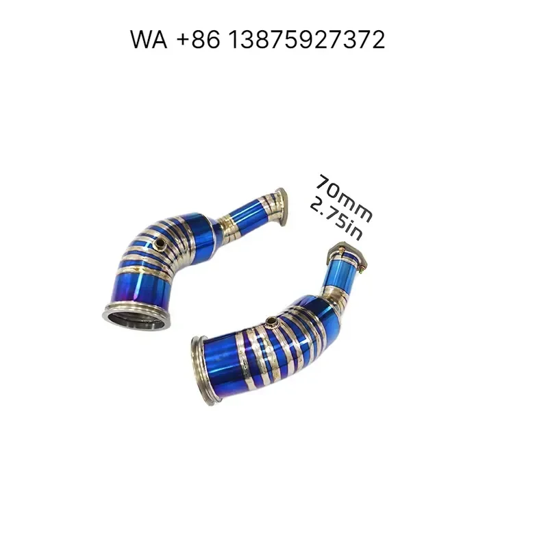 Wmwmnu for RS7 Exhaust Titanium Pipe Downpipe Straight Pipe for RS6 RS7 C8 High Quality Auto Performance Parts